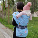 優(yōu)恩蓓四川農村老式嬰幼兒背巾傳統寶寶背帶后背式小娃兒背裙小娃兒背布 拉鏈款彩虹小動(dòng)物圖案