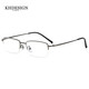 明治 （KHDESIGN） 鈦架框商務(wù)男士光學(xué)鏡 半框可配近視眼鏡平光鏡 8652 槍色鏡框 單鏡框