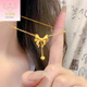 紀梵蒂 GEFIODEY在逃公主項鏈女蝴蝶結18k包金色不掉色氣質(zhì)網(wǎng)紅超逼真黃金色鈦鋼 在逃公主蝴蝶結項鏈