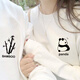 MDlila【兩件】熊貓情侶裝衛衣春秋季2025年新款網(wǎng)紅小眾男女外套裝衣服 白色男款+白色女款 薄款 L 男+女S