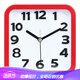 康巴絲（Compas） 創(chuàng)意簡(jiǎn)約可愛(ài)鬧鐘 小鬧表 懶人床頭座鐘鬧鐘學(xué)生兒童鬧鐘 kT09紅色方形鬧鐘