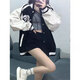 索宛亦（SUOWANYI）感純欲風(fēng)外女潮ins秋冬款大碼MM棒球服百搭寬松夾克女外穿 黑色【426】  3XL 建議180-200斤