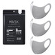 冰絲口罩男女防風(fēng)防曬黑針織透氣騎行防霧霾防塵面罩 灰色成人款-1包3只裝
