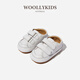 小羊沃利woollykids學(xué)步真皮男女童寶寶兒童軟底嬰兒鞋春秋小白鞋 雪花白 17 碼 內長(cháng)12.0cm適合腳長(cháng)11.3-11.8cm
