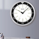 精工日本精工時(shí)鐘水鬼系列鐘表簡(jiǎn)約大氣掛表客廳臥室現代夜光石英掛鐘 14英寸銀色QXA723S