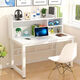 力瑋筆記本桌中小學(xué)生書(shū)桌書(shū)架組合家用客廳臥室寫(xiě)字桌學(xué)習桌電腦桌 全白 長(cháng)100寬60  帶書(shū)架