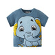 Radinka2026夏新款童裝T恤兒童半袖卡通大象圖案男童短袖寶寶純棉衣服YYF dt8256軍藍 120 cm