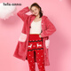 tutuanna趣趣安娜睡衣睡袍女士家居服萌耳朵可愛風(fēng)前扣羊羔絨外套家居服 181901-12 均碼 160/84A