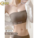 俏蓓依前扣無(wú)肩帶內衣女聚攏防滑小胸抹胸防走光吊帶裙專(zhuān)用隱形無(wú)痕文胸 咖啡色 XL 38/85ABC
