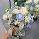 花城千鋪新娘手捧花玫瑰花束結婚領(lǐng)證伴娘鮮花束同城配送速達 【夢(mèng)?！?朵碎冰藍玫瑰+10朵白桔?；齑?默認立即配送(預訂請備注或聯(lián)系客服)