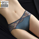 莫代爾女士?jì)妊澟俳z性感抗菌襠情調性惑時(shí)尚冰絲純 棉襠款中腰款短褲 藍色+粉色+黑色 3條 均碼