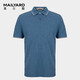 MAILYARD/美爾雅短袖T恤 羊毛商務(wù)休閑男士夏季翻領(lǐng)棉 706 藍色 XL /52