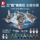 森寶積木山東艦成人高難度拼裝玩具大型航空母艦?zāi)Ｐ湍泻④娛聦?dǎo)彈車戰(zhàn)斗機(jī) 遼寧山東福建三艦齊發(fā)【3828片】