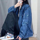 耐克（NIKE）外套女裝春秋季新款運動(dòng)服防風(fēng)翻領(lǐng)牛仔上衣夾克FN5354-453 FN5354-453牛仔藍 M