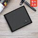 稻草人男士錢(qián)包頭層牛皮橫夾男式錢(qián)夾短款錢(qián)包簡(jiǎn)約票夾 黑色