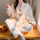 法蘭絨月子服秋冬保暖珊瑚絨孕婦睡衣冬季孕期產(chǎn)后哺乳睡衣套裝 IMY-9925# L 碼 (適合100-120斤左右)