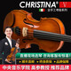 克莉絲蒂娜（Christina）小提琴專業(yè)考級(jí)演奏兒童初學(xué)者手工成人學(xué)生小提琴送琴盒琴弦肩托 V04新款亮光 4/4身高155cm以上