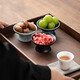 美杜茶點(diǎn)盤套裝中式禪意糕點(diǎn)盤高腳小號(hào)精致點(diǎn)心盤小吃碟茶食盤干果碟 【霽藍(lán)釉+影青瓷+烏金釉】