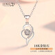 晶姿18K金鉆石項(xiàng)鏈短款愛心形鎖骨鏈氣質(zhì)首飾示愛吊墜飾品送女友老婆情人節(jié)禮物生日禮物 18K鉆石項(xiàng)鏈/主鉆3.5分，副鉆3.5分，總7分