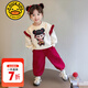 G.DUCKKIDS小黃鴨童裝哪吒衣服女童套裝春秋2025款兒童運動(dòng)套裝女孩寶寶秋裝 圖片色 110 建議4~5歲【100-110cm】cm