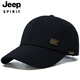 JEEP品牌帽子男棒球帽25新款四季秋冬季休閑男士鴨舌帽 黑色 M 均碼/可調節(56-61C)正品