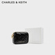 CHARLES&KEITH菱格拉鏈腕帶手拎零錢(qián)包女生日禮物CK6-30701399Black黑色XXS