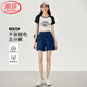 浪莎牛仔短褲女2025年夏季薄款外穿高腰顯瘦寬松五分闊腿褲子女