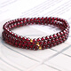 石玥珠寶收藏級4mm酒紅石榴石手鏈本命年黃金轉運珠天然手串男女士款禮物