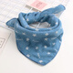 寧悠嬰兒防風(fēng)紗巾寶寶紗巾韓版春秋薄款兒童圍巾嬰兒外出遮陽(yáng)防風(fēng)方巾 小星星-藍色 尺寸44*45cm(參考0-8歲)