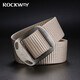 巖途（rockway）ROCKWAY巖途 純鈦防金屬過敏尼龍腰帶男士帆布褲腰帶休閑戶外皮帶 拉絲扣淺卡色 (115cm)M