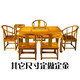 古樽堂金絲楠木茶桌現代茶臺實(shí)木新中式家具簡(jiǎn)約小葉楨楠禪意陰沉木新款 茶桌七件套
