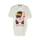 莫斯奇諾（MOSCHINO）奢侈品女裝印花圖案棉質(zhì)圓領(lǐng)短袖T恤偏大 米白色 S