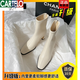 卡帝樂鱷魚（CARTELO）棕色短靴女高跟2025秋冬新款百搭法式小踝靴粗跟方頭彈力瘦瘦靴 米白色升級版 37