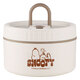 史努比(Snoopy)304不銹鋼飯盒 日式圓形學(xué)生便當(dāng)盒 上班族寶寶輔食保溫碗便攜飯盒餐盒600ml 白7004