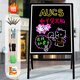 AUCS 50*70cm 電子熒光板一體式支架 LED廣告牌宣傳展示板發(fā)光黑板/白板