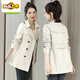 初徑二八月風(fēng)衣女2026新款韓版收腰顯瘦小個(gè)子春秋女士百搭外套女 米白色【有里布】 【高質(zhì)量】 XL 【建議115-130斤】