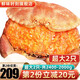 【3只219】 面包蟹原裝進(jìn)口鮮活熟凍超大2只海鮮螃蟹黃金蟹黃道蟹 2只共2400g-2000g（數量不多）