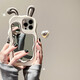 帝仕信（DISHIXIN） 立體少女兔耳補(bǔ)妝鏡iphone14promax保護(hù)套蘋(píng)果13防摔手機(jī)殼 【立體兔耳鏡面】 iPhone 12 Promax
