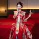 枝己秀禾服新娘2025新款古裝嫁衣結(jié)婚禮服敬酒服鳳冠霞帔中式婚紗婚服 DF013 M