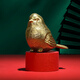 銅金歲月（Copper gold years）《喜事臨門(mén)》全黃銅麻雀鳥(niǎo)擺件新中式工藝品銅器辦公室桌面裝飾品 吉祥小鳥(niǎo)