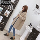 冬季新款韓版加厚仿羊羔毛外套女bf寬松毛茸茸上衣 卡其色 2XL129-150