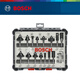 博世（BOSCH）木工銑刀套裝修邊機(jī)刀頭專業(yè)雕刻機(jī)鑼刀套裝修邊 1/4柄 木工銑刀15件套裝