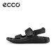 愛步（ECCO）涼鞋男 復(fù)古男士運動涼鞋夏天勃肯沙灘休閑鞋男皮涼鞋 科摩500944 黑色50094401001 41