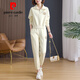 皮爾卡丹（pierre cardin）運動(dòng)衛衣套裝女春秋2026新款秋季時(shí)尚媽媽洋氣休閑春裝兩件套 奶杏色 L(建議100斤-115斤)
