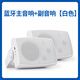 聆語（lingyu） TB5L無線藍牙壁掛音響店鋪會議室舞蹈室奶茶店背景音樂掛壁式重低音有源商用音箱 主音響+副音箱【白色】