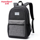 艾奔（ASPENSPORT）新款背包輕便雙肩包高中學(xué)生書(shū)包男女電腦包簡(jiǎn)約旅行背包 深灰/淺灰
