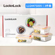 樂扣樂扣（LOCK&LOCK）格拉斯保鮮盒 高硼硅耐熱玻璃可微波爐烤箱飯盒保鮮盒套裝3件套 LLG447S005（740*2+1130ml）