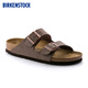 BIRKENSTOCK勃肯德國進口男女款經(jīng)典舒適軟木Arizona雙扣拖鞋 棕色窄版151183 37