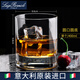 路易治·波米奧尼 進(jìn)口無(wú)鉛玻璃杯威士忌酒杯洋酒杯烈酒杯家用喝水杯酒吧套裝 圓底圓口威士忌杯400ML/單支