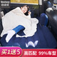 Bestway充氣床墊戶外野營氣墊床自駕游長途旅行SUV后排充氣床折疊墊 耐磨植絨藍色(無擋款)+車載泵